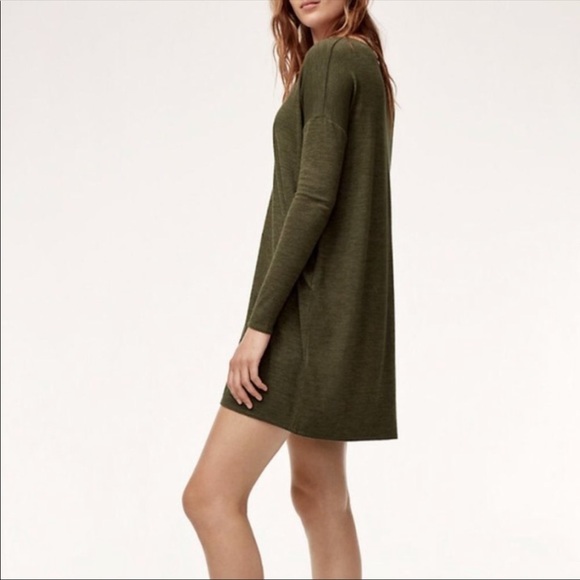 Wilfred Free Aritizia Gail Dress in Camo Green - Picture 2 of 7